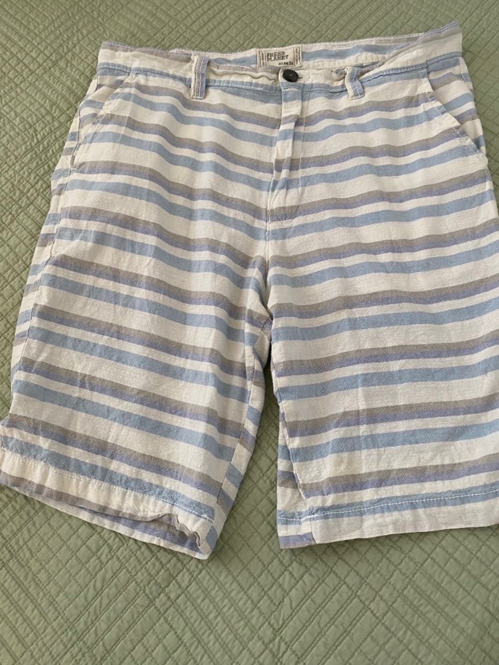 Free Planet 100% Cotton Striped Shorts, size 36 Mens, Made in India